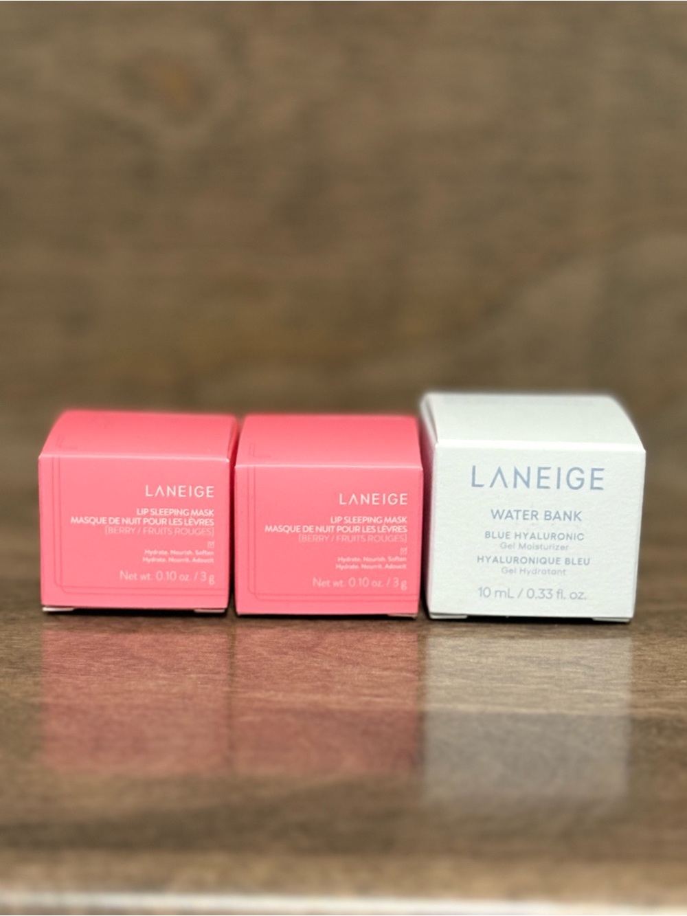 NEW LANEIGE Water Bank Barrier Repair Moisturizer and Lip Sleeping Mask Minis